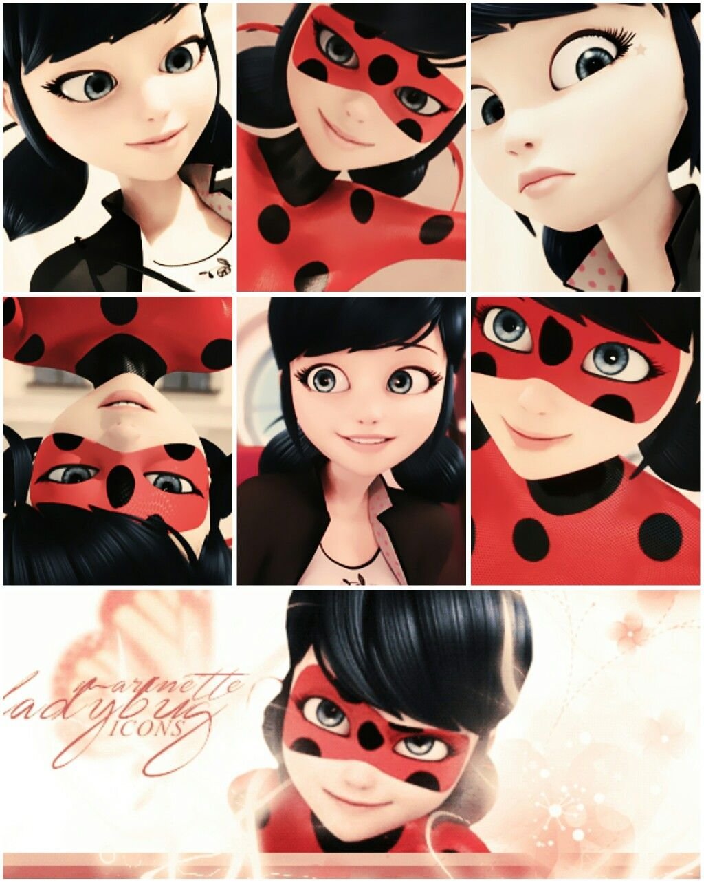 Маринетт и леди баг коллаж