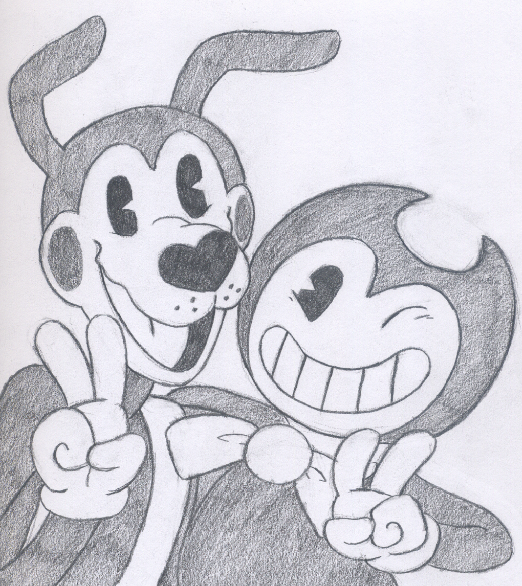 Бенди картинки для срисовки