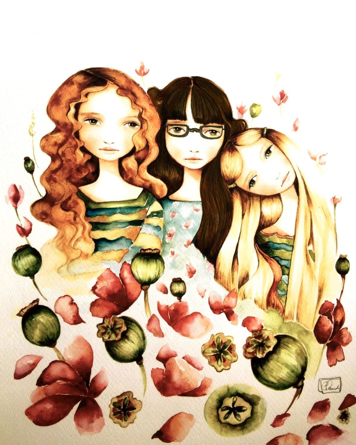 Подруги нарисованные