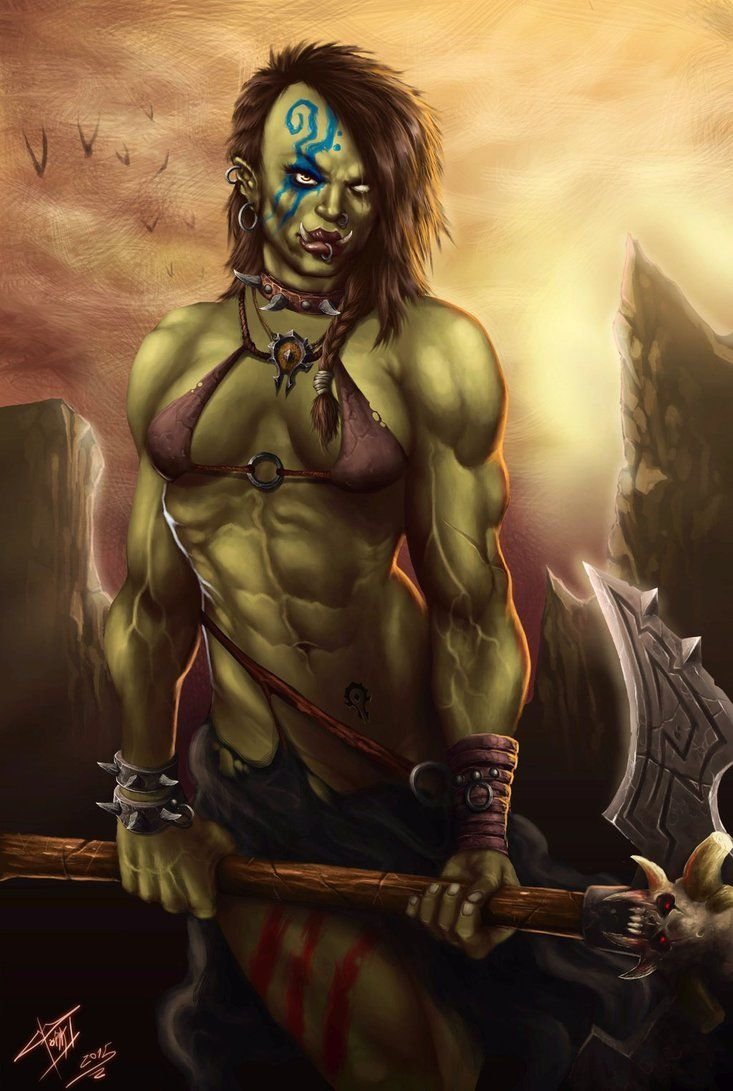 Орчиха фэнтези арт