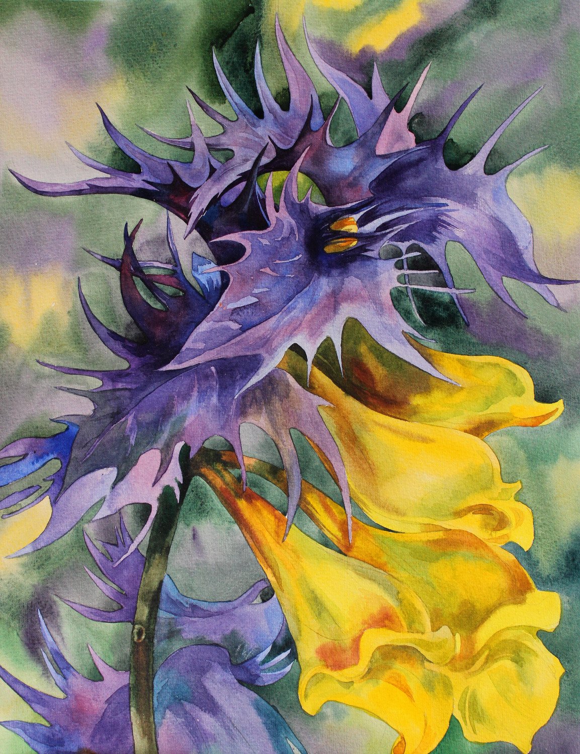 Иван да Марья акварель