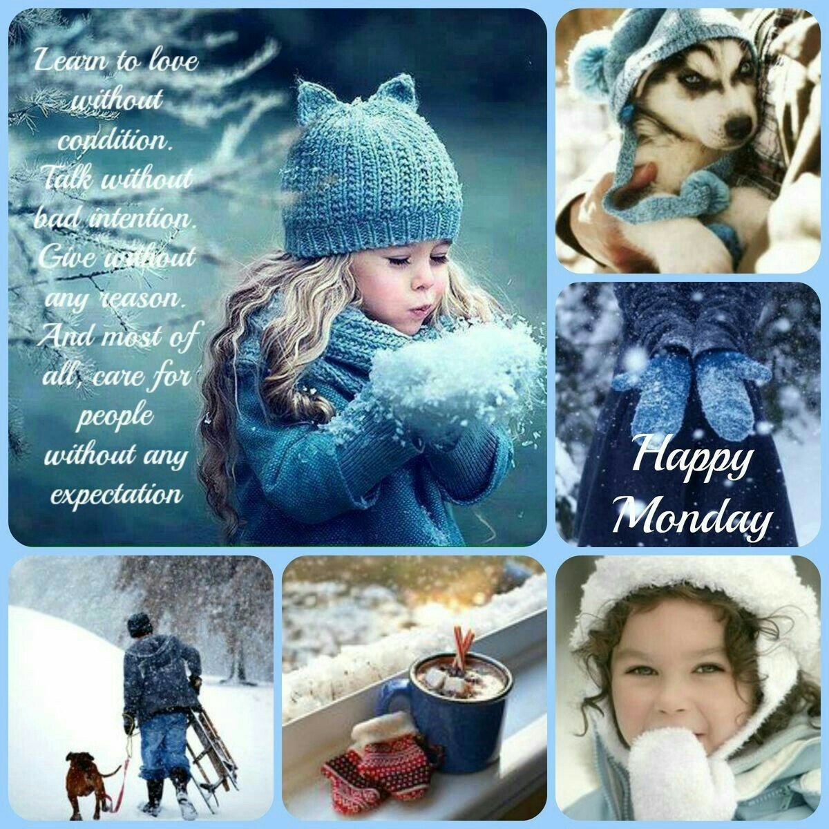 Зимнее утро коллаж