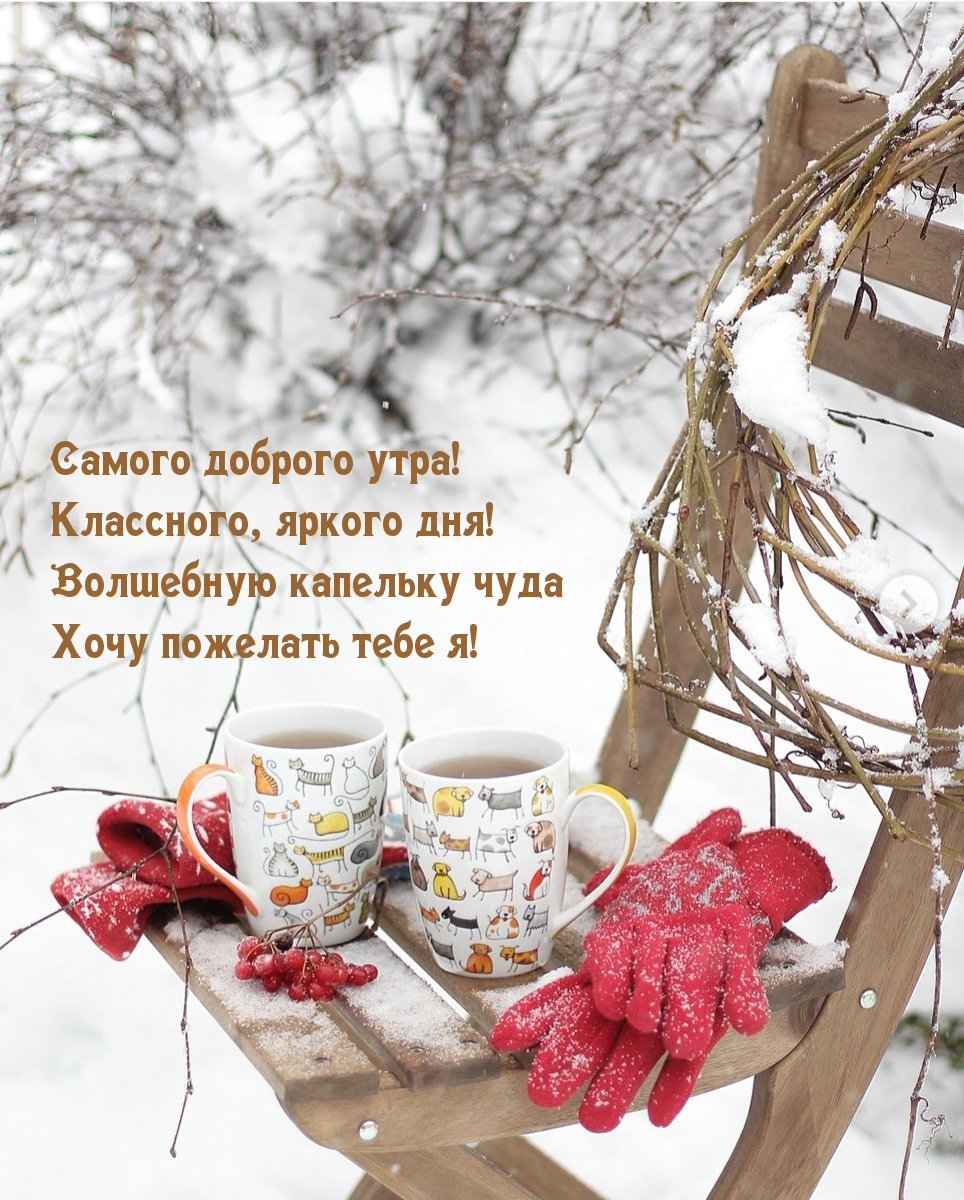 Доброе зимнее утро с фруктами