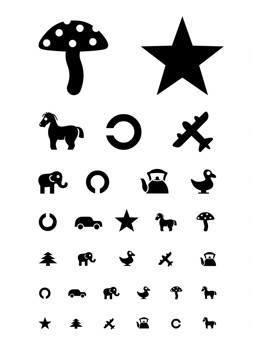 Таблица офтальмолога для детей