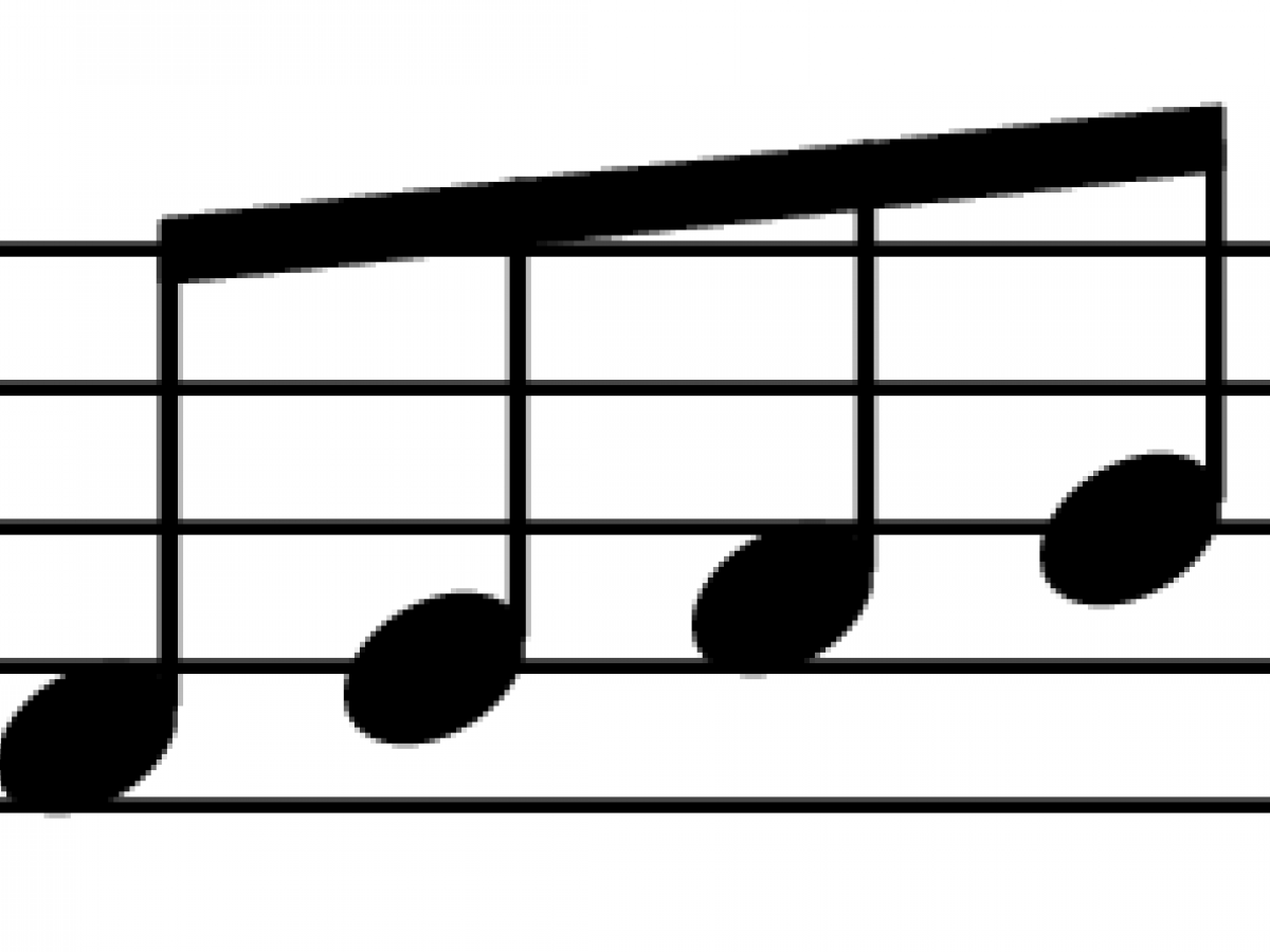 Изображение скрипичного ключа и нотного стана