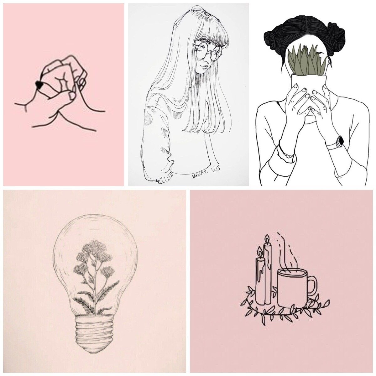 Эстетичные рисунки для срисовки лёгкие