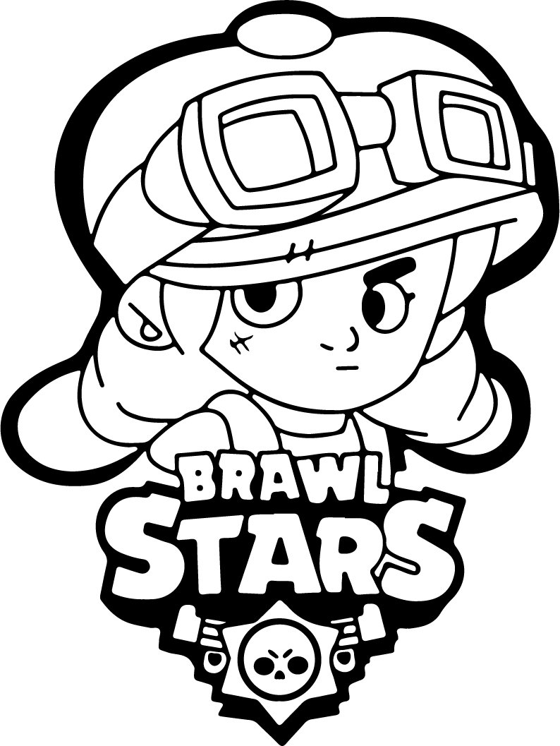 Раскраска Brawl Stars Джесси