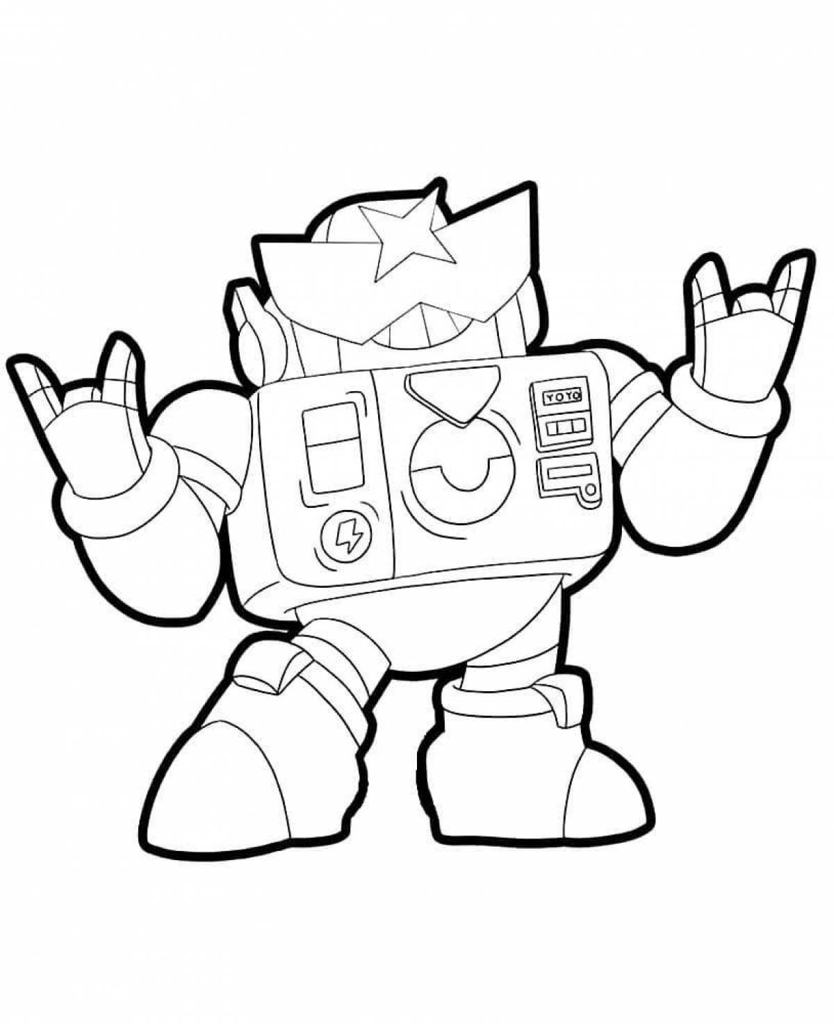 Раскраска БРАВЛ старс БРАВЛЕР