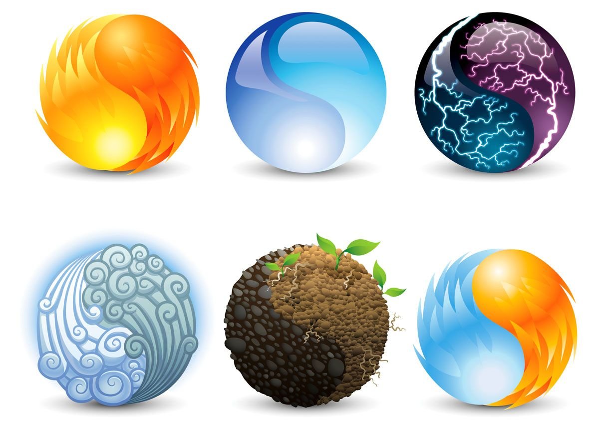 4 Элемента вода земля огонь воздух