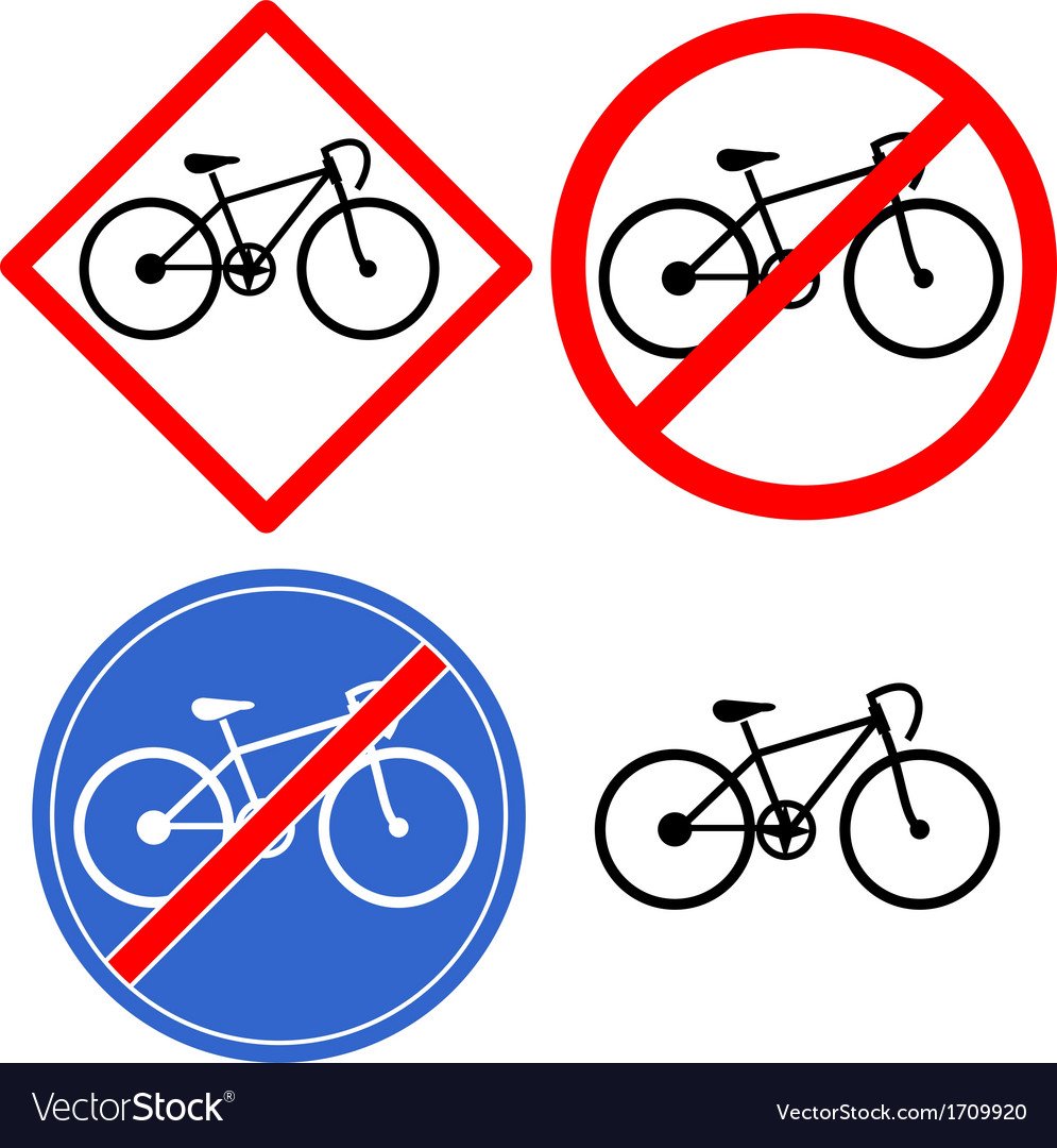 Разрешающие знаки для велосипедистов