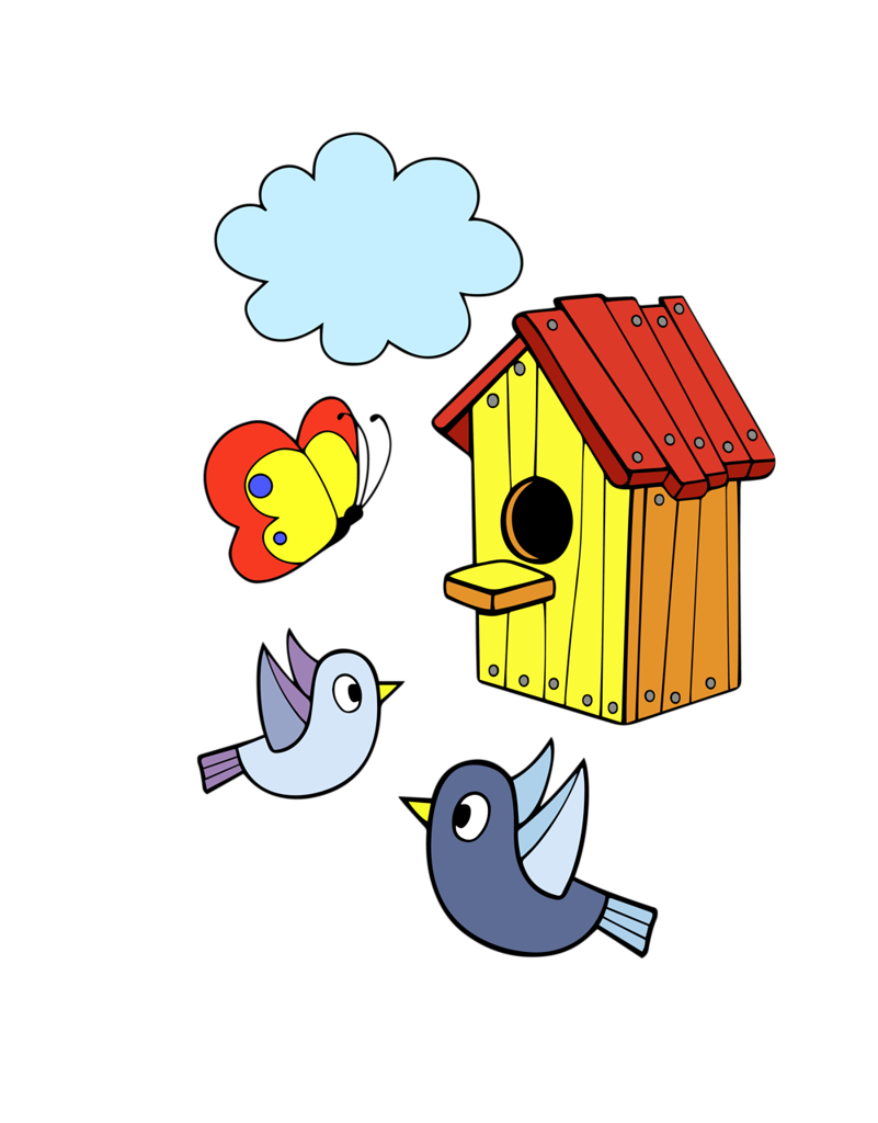 Рисование поющей птицы для детей