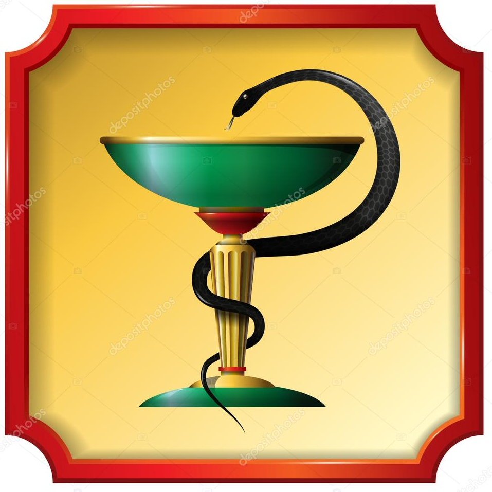 Чаша со змеёй Асклепий символ медицины