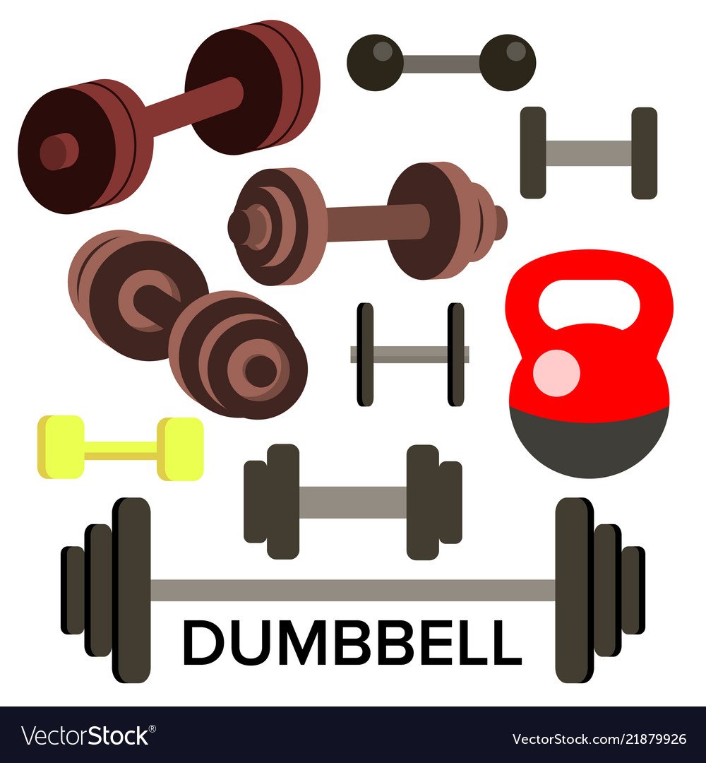Гантели и штанги вектор