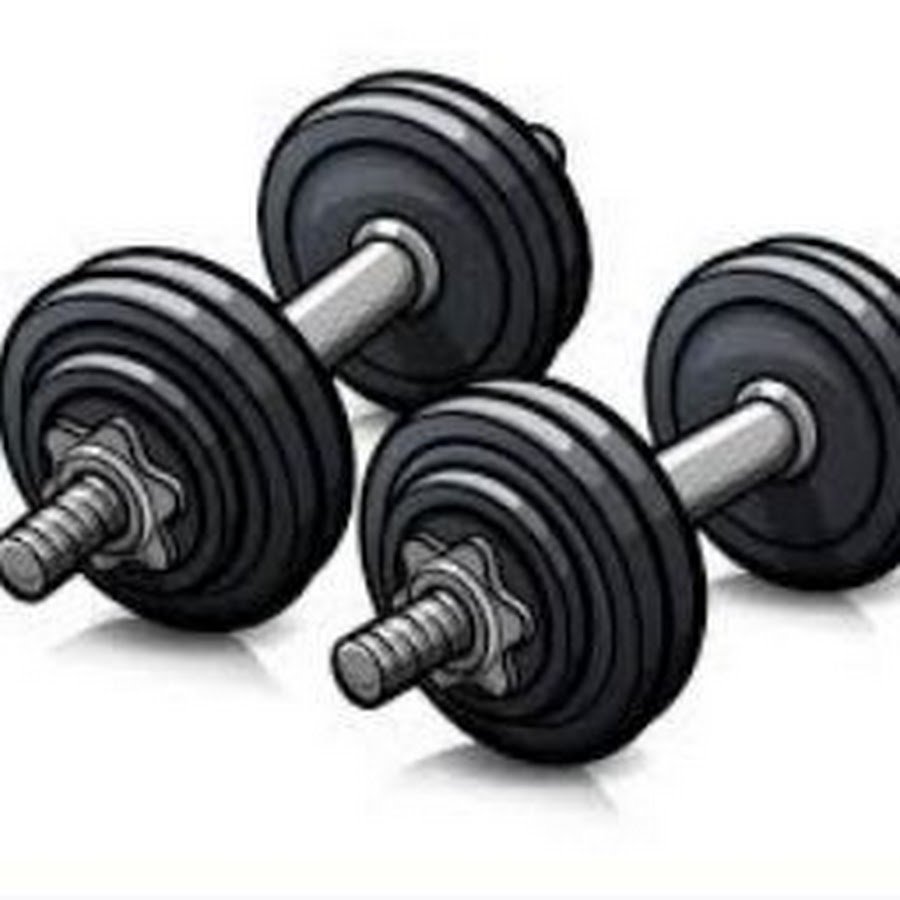 Стойка с гантелями вектор