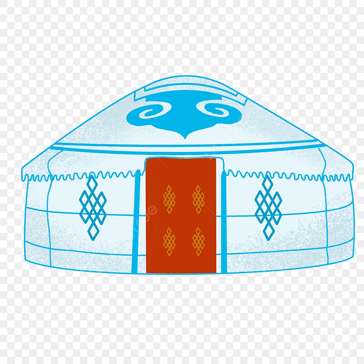 Юрта шаблон для рисования