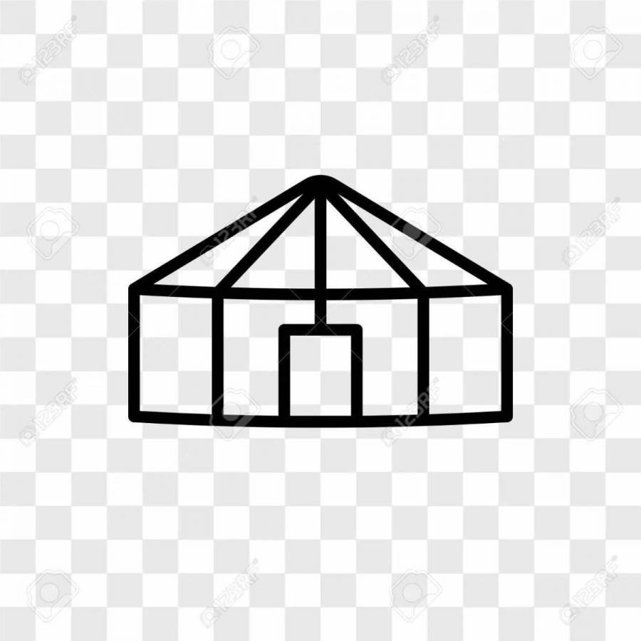 Юрта раскраска