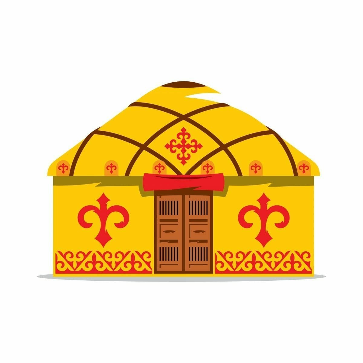 Юрта картинка для детей раскраска