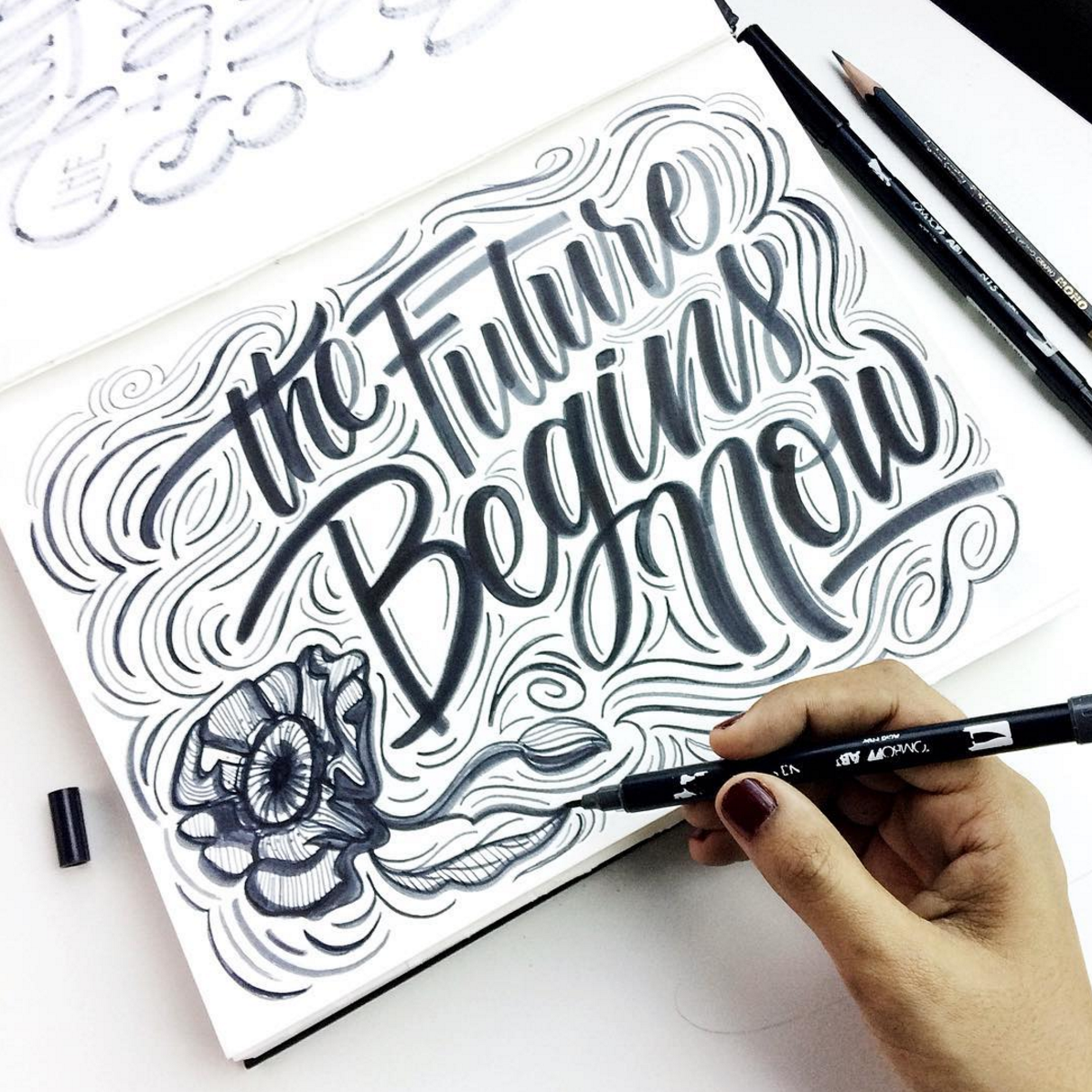 Каллиграфия для скетчбука