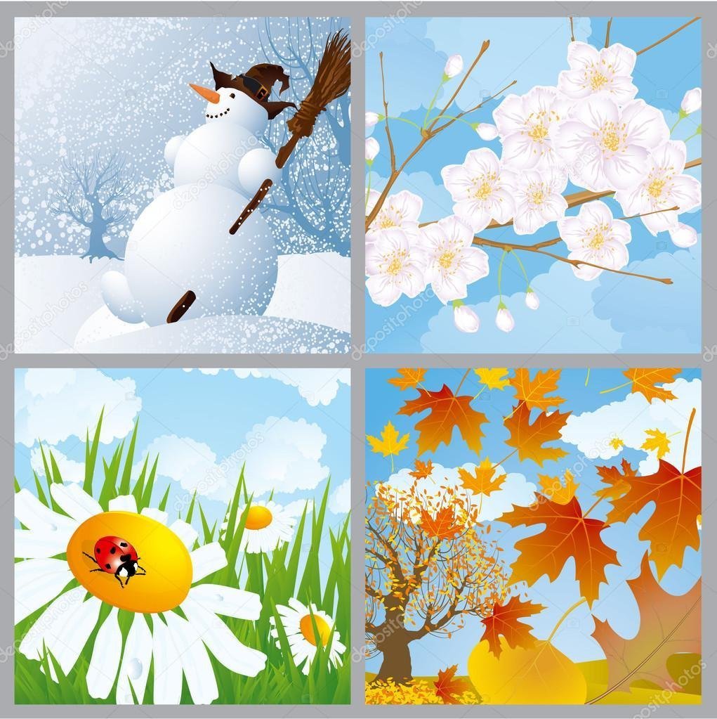 Времена года картинки для детей