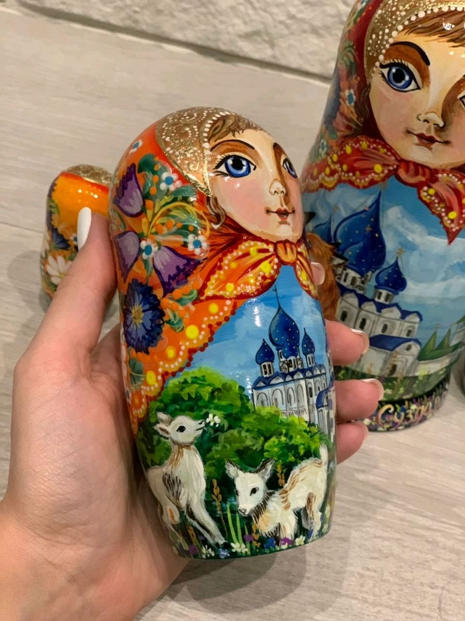 Матрешка "10 м поднос пузатая"