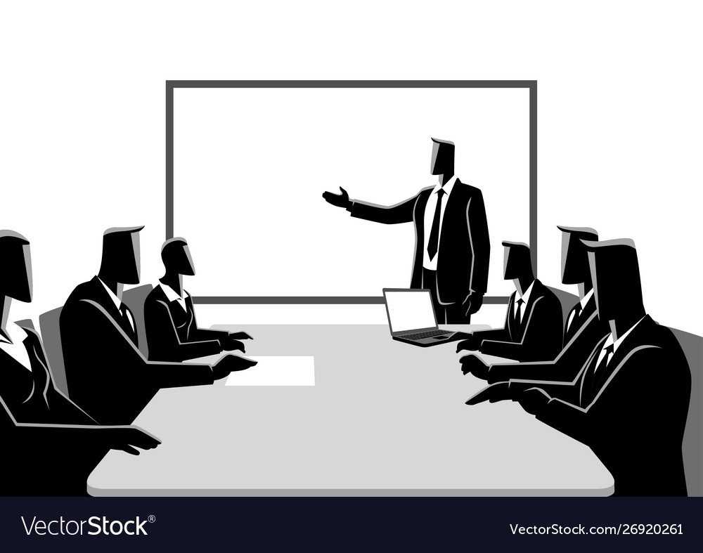 Совещание на белом фоне
