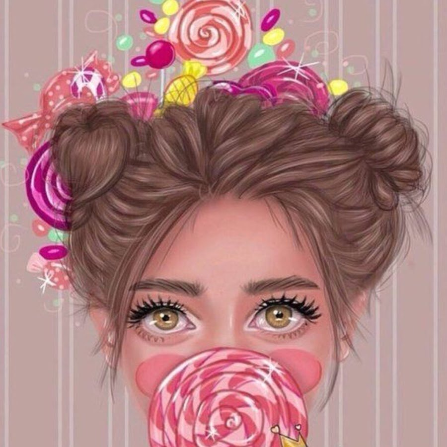 Девушка с леденцами в волосах