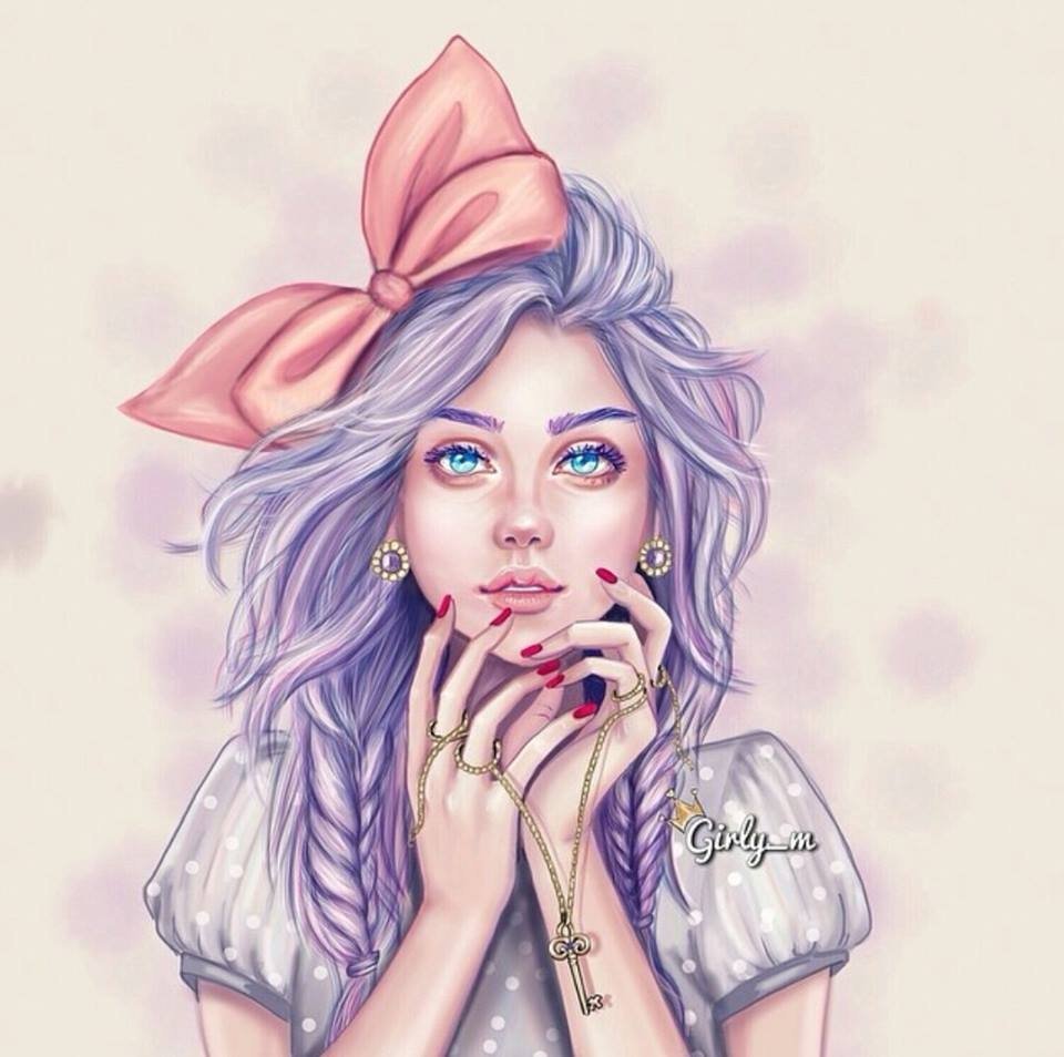 Рисунки милых девушек