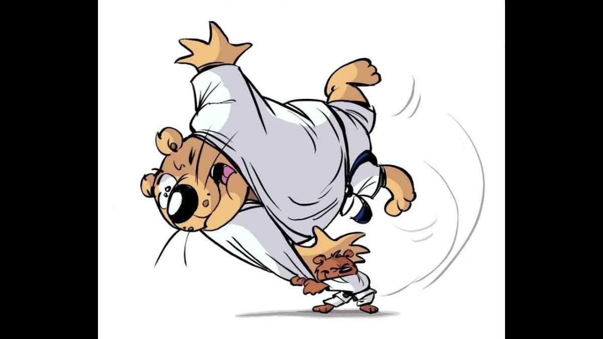 Дзюдоист мультяшный