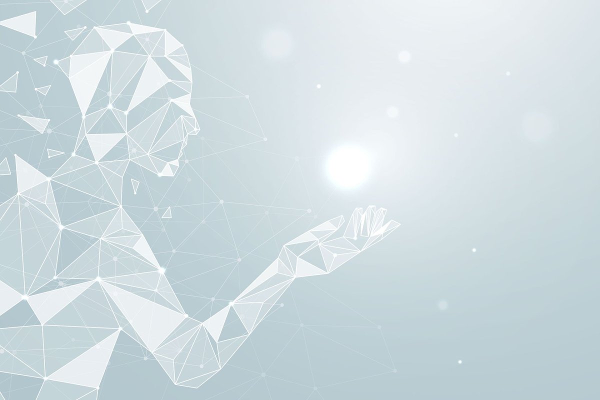 Полигональный фон серый