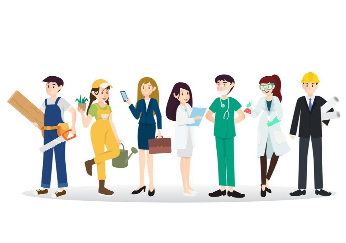 Выбор профессии силуэт