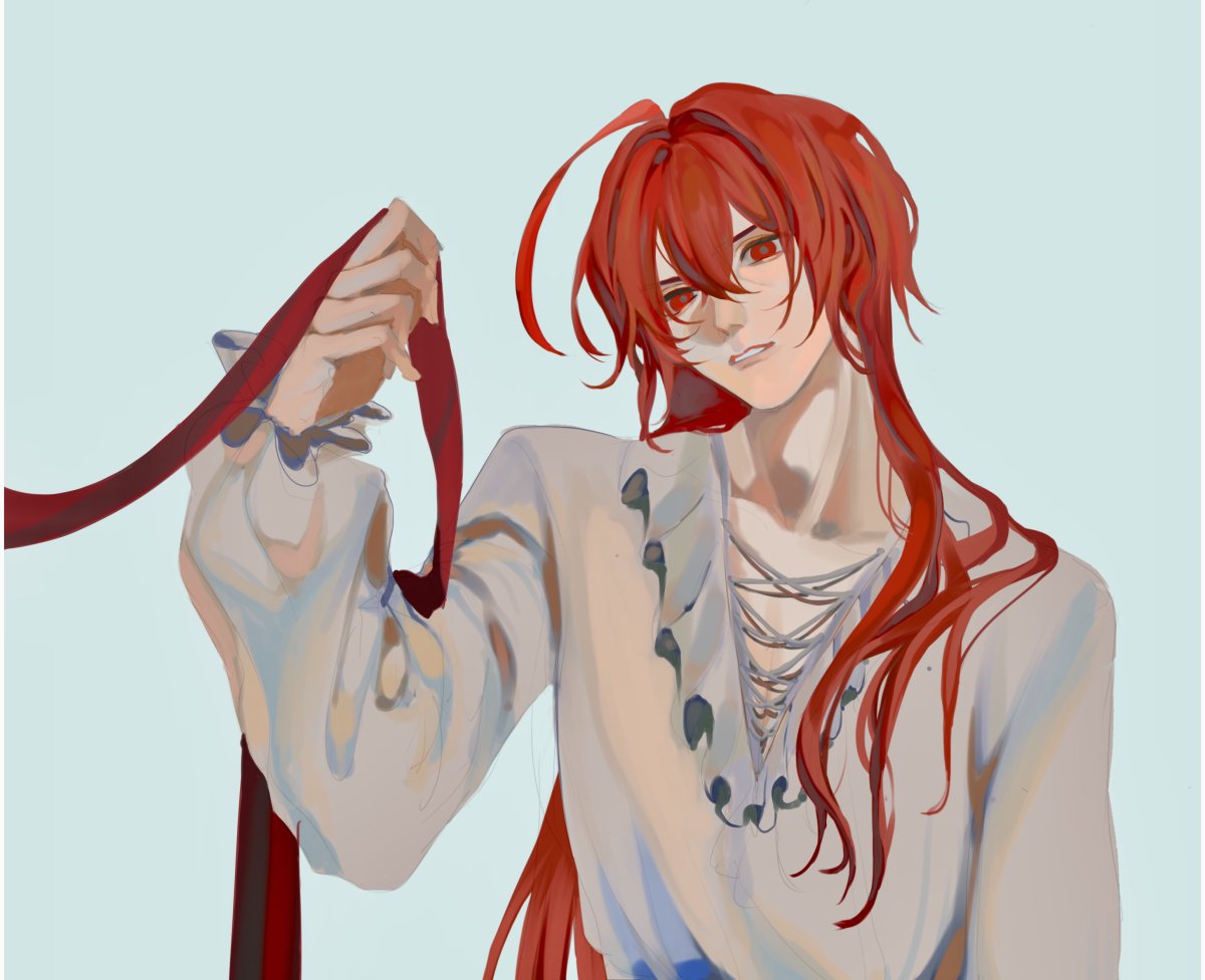 Дилюк Геншин Импакт арт