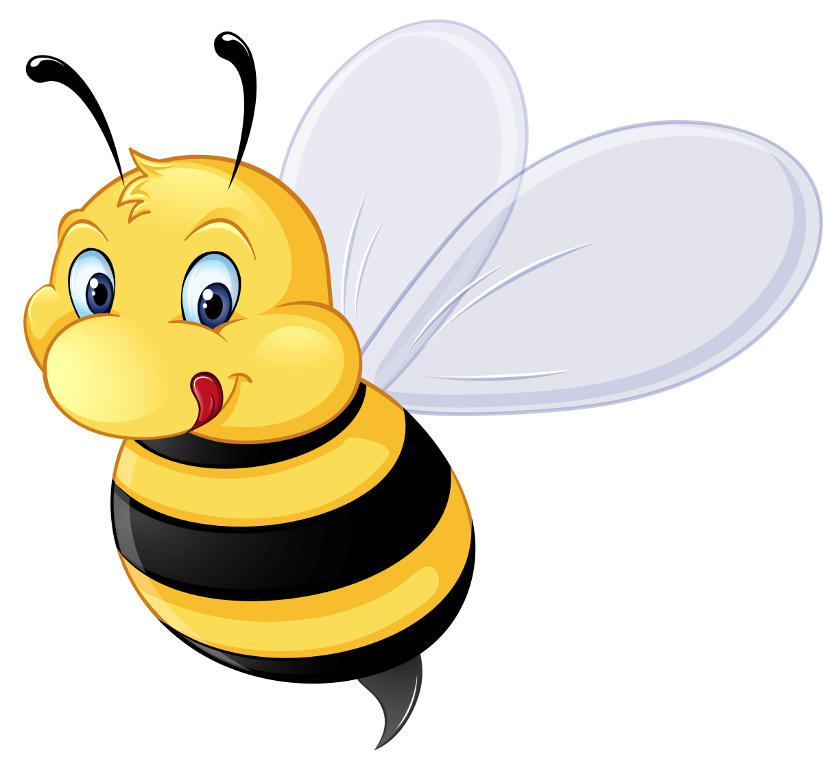 Пчела для детей на прозрачном фоне
