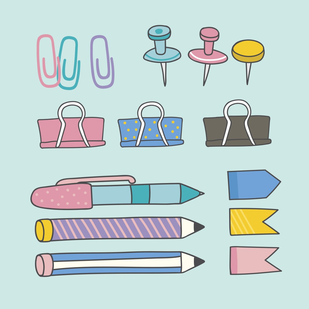 Бумажные принадлежности для школы