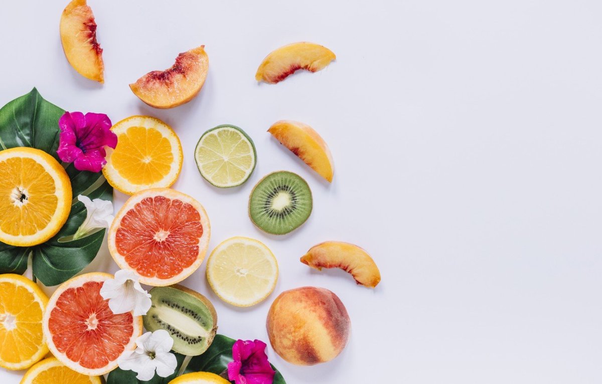 Фрукты вид сверху