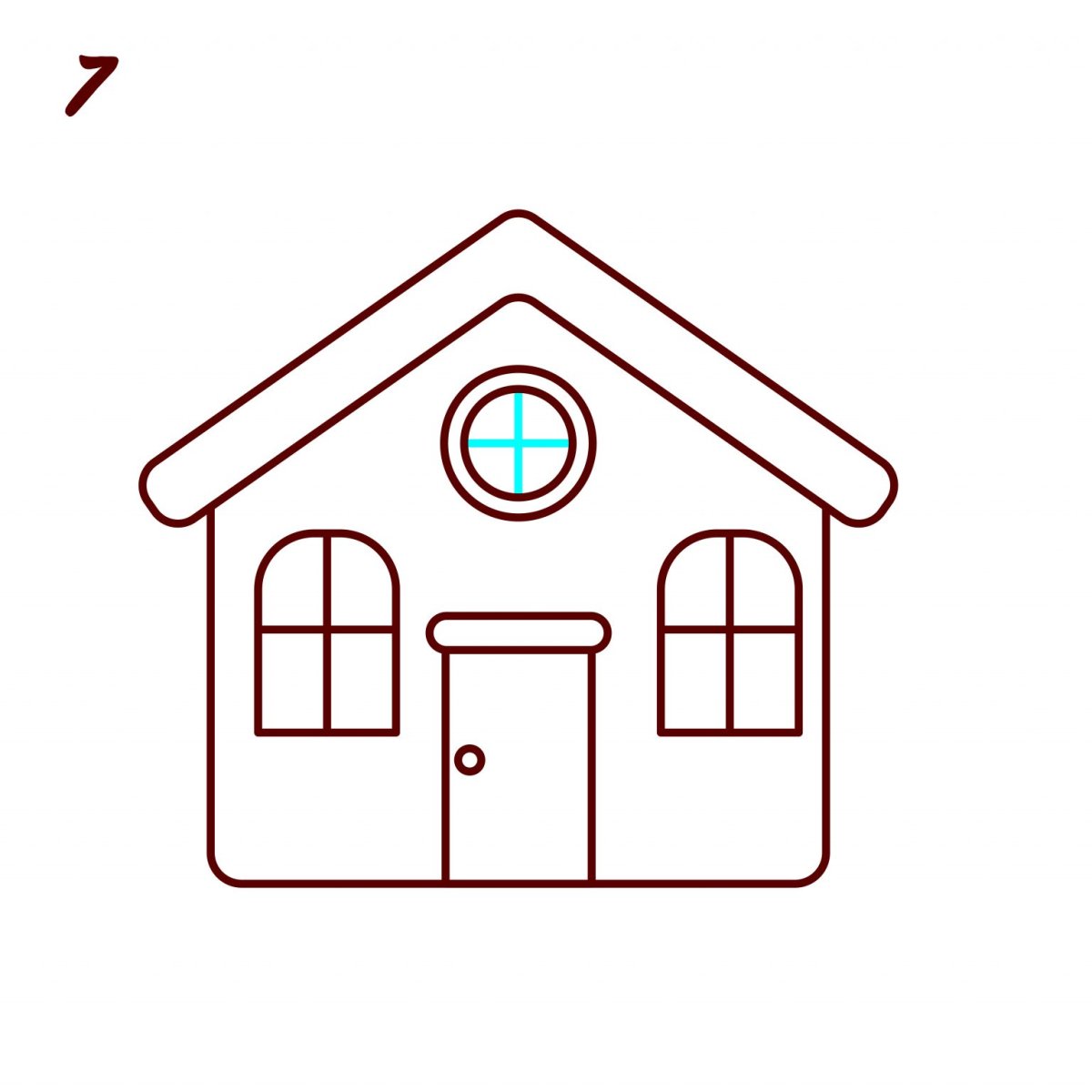 Домик простой рисунок для детей