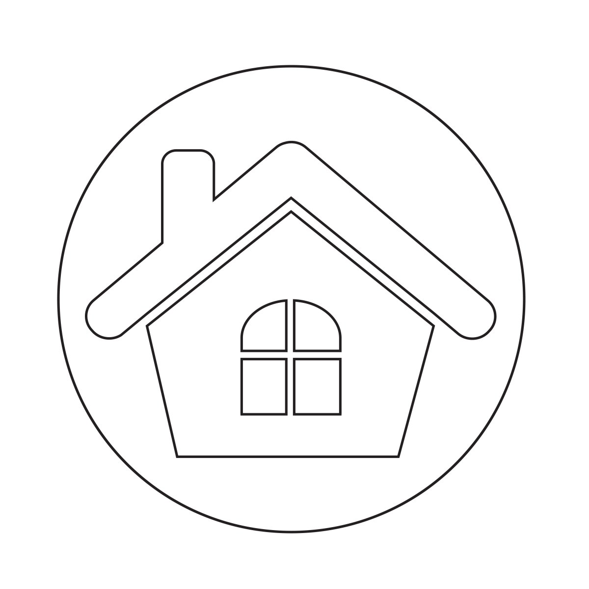 Домик раскраска для малышей