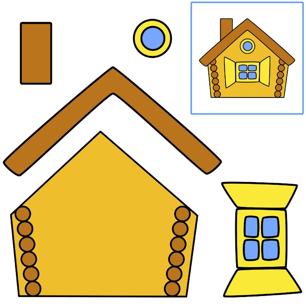 Домик мультяшный розовый