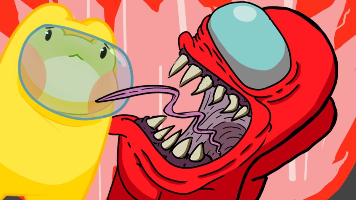 Among us с открытым ртом