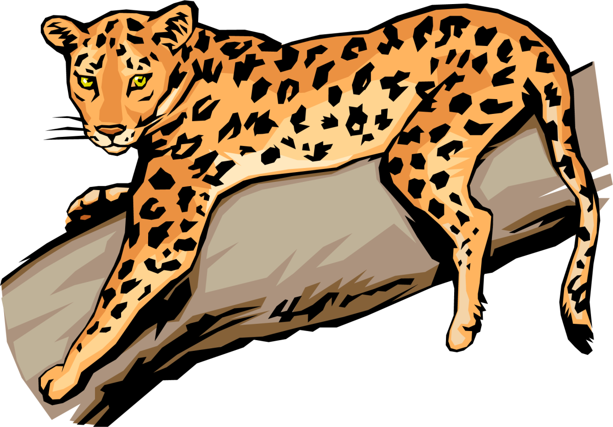 Фотография леопарда в виде мультика