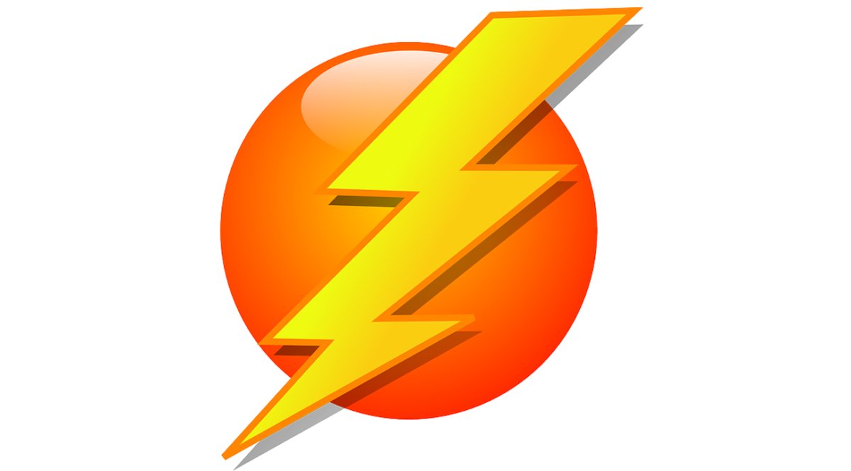 Молния на черном фоне