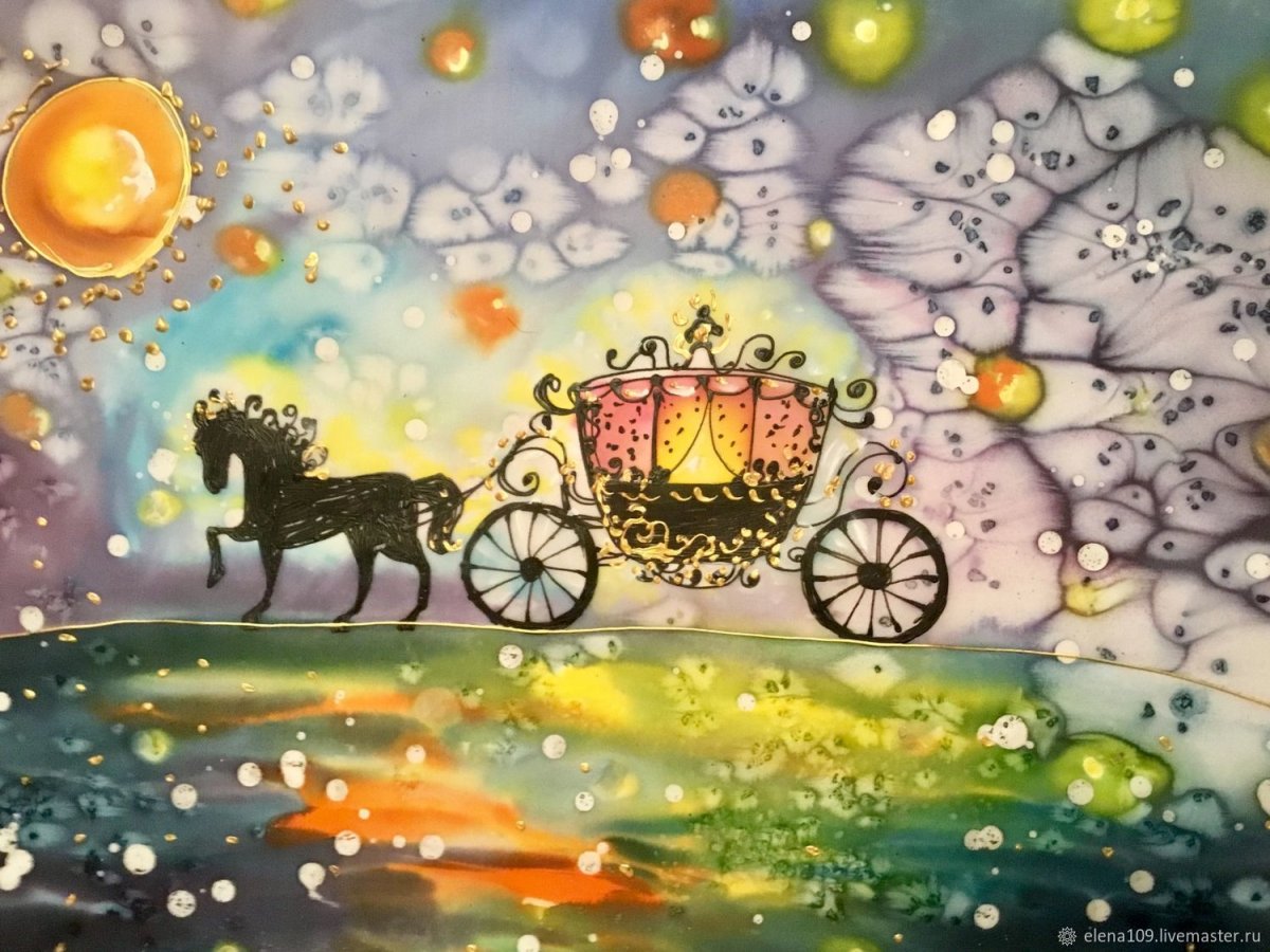 Красивая карета на прозрачном фоне