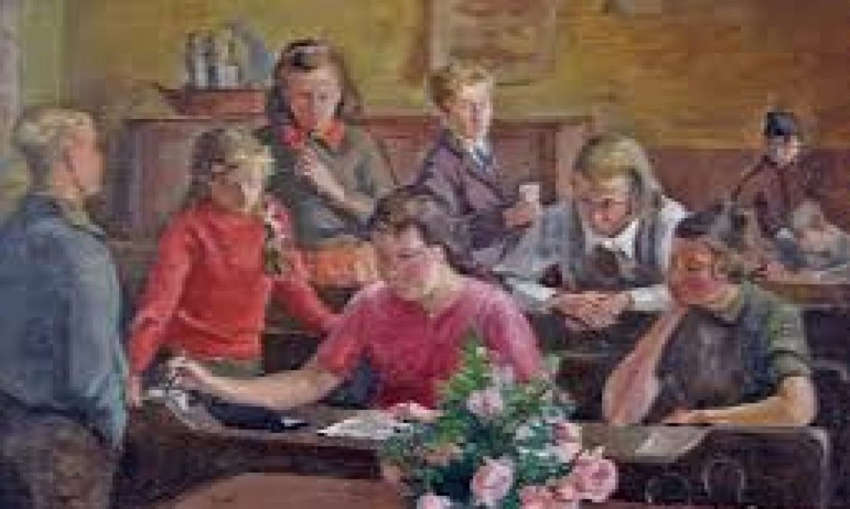 Картина учитель у доски