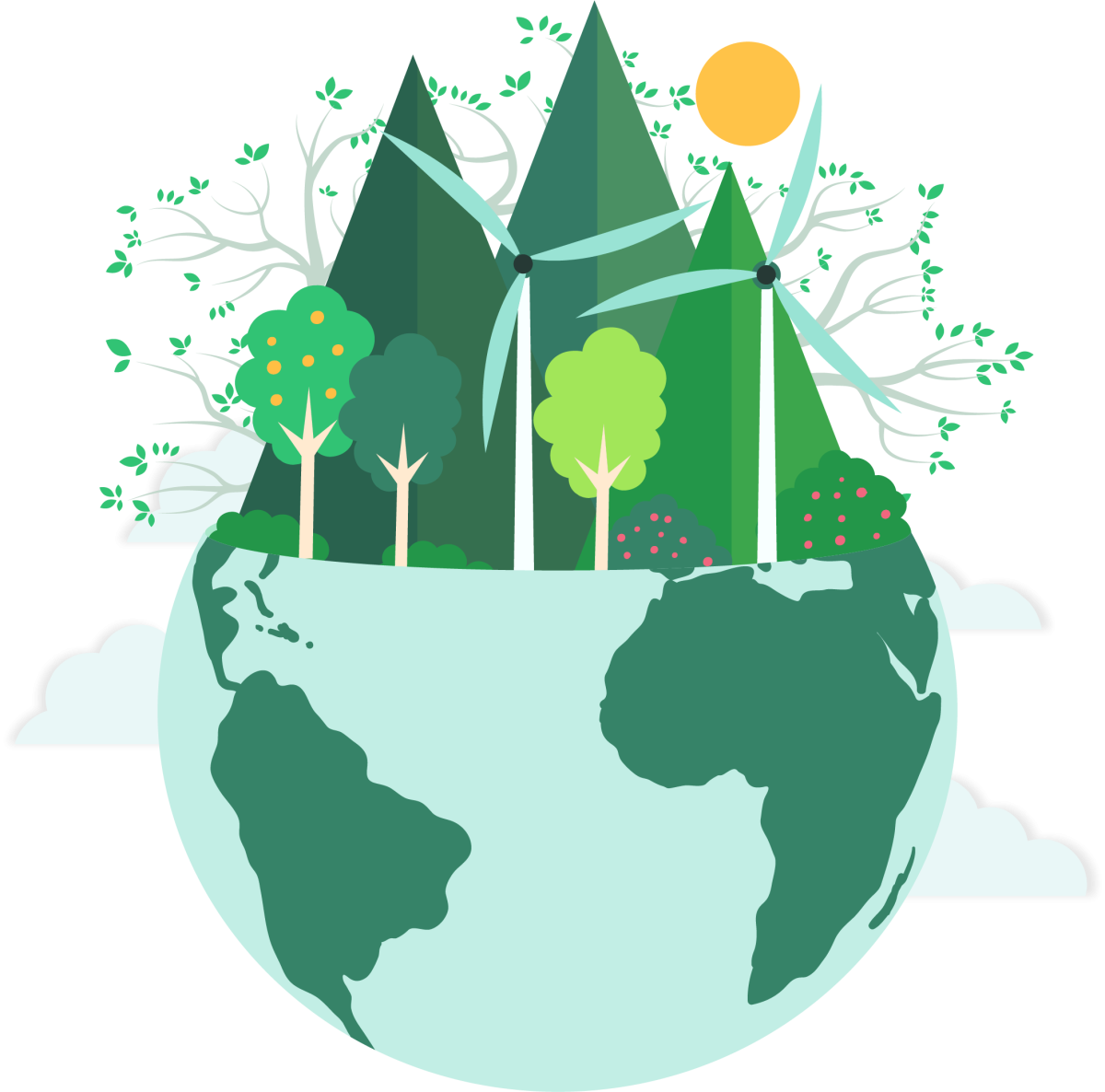 Экология Векторная иллюстрация