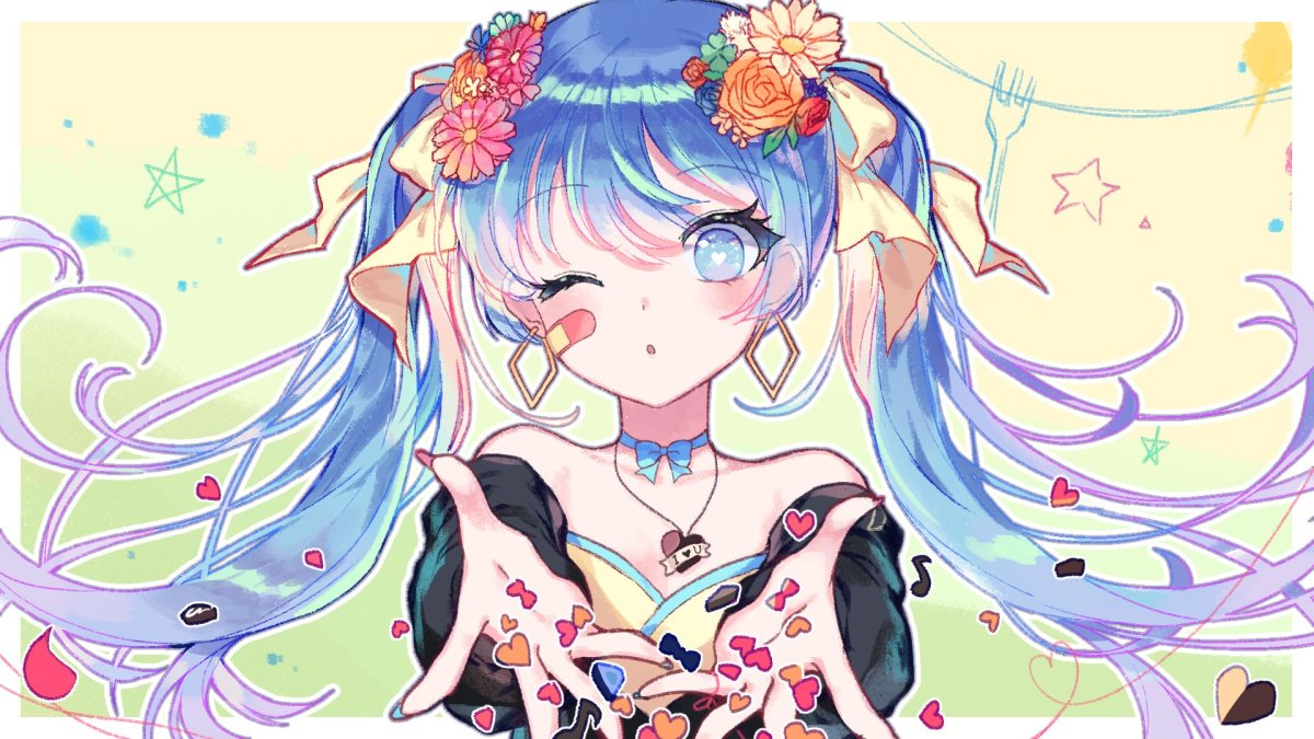 Хатсуне Мику с сердечком