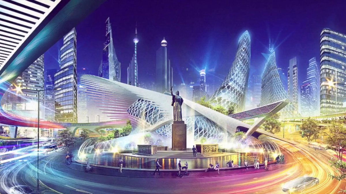 Город в далеком будущем