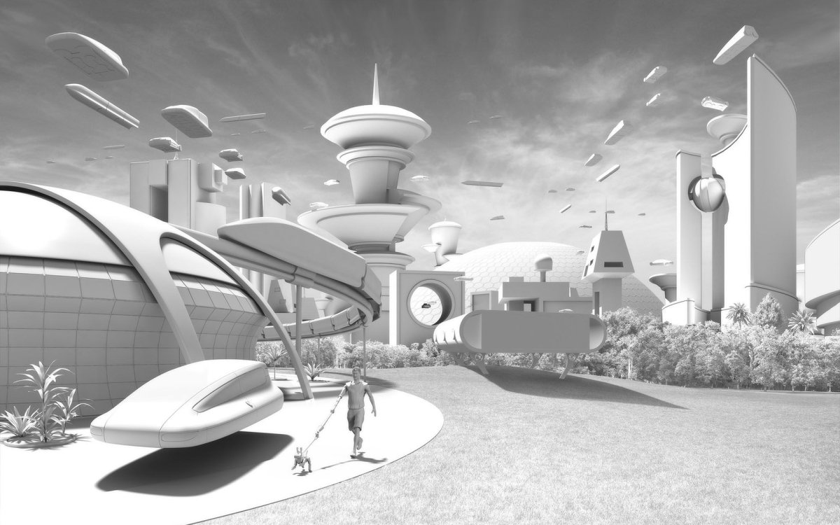 Эскиз города будущего