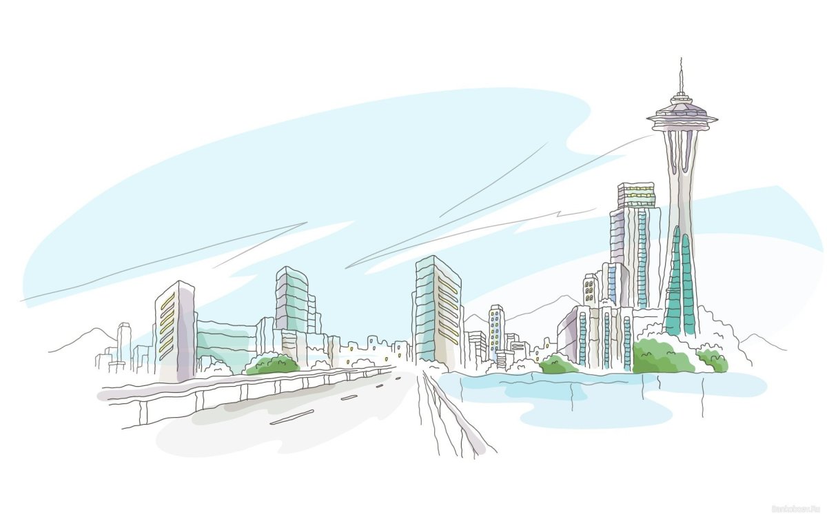 Городской пейзаж вектор