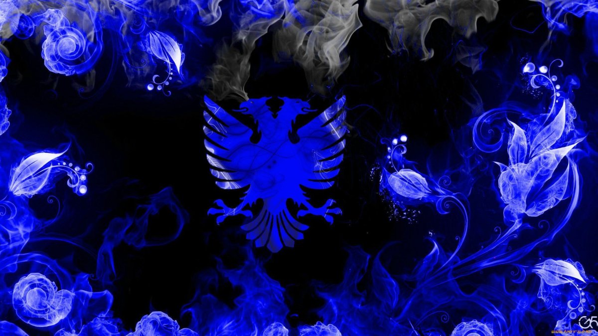 Синий огонь обои
