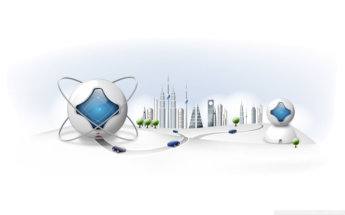 Технологии на белом фоне