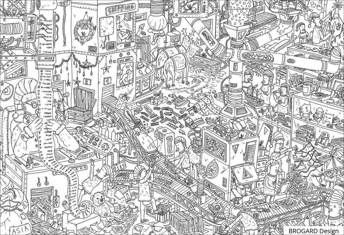 Сложная разукрашка для мальчиков